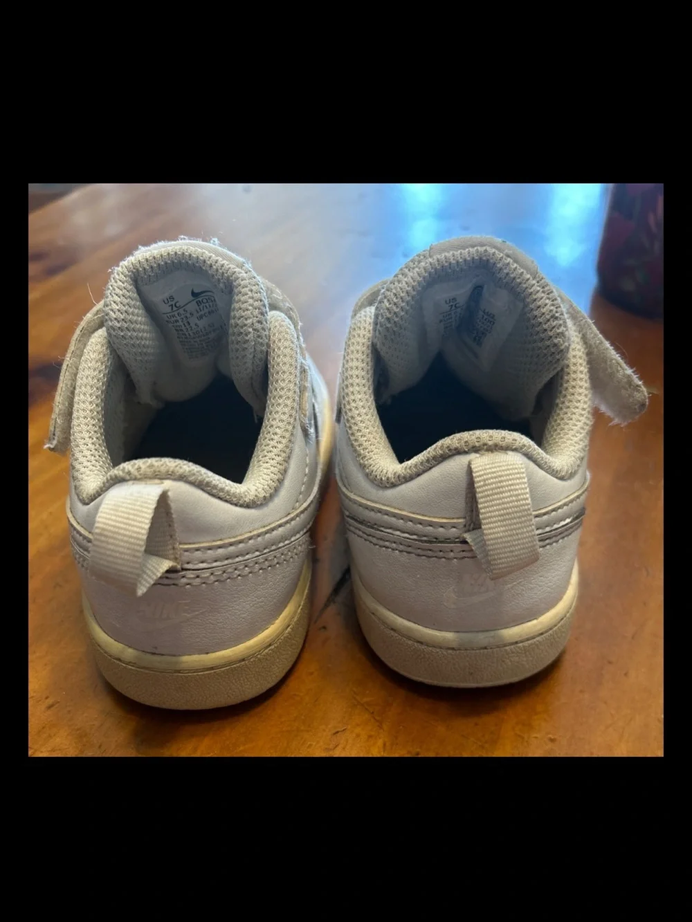 Nike Force One Toddle 7c White Tennis Shoes Lace Easy On